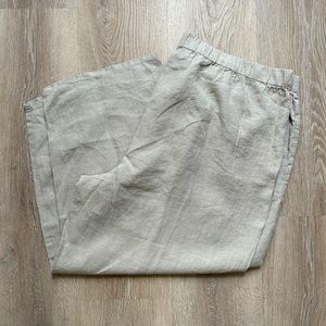 Eileen Fisher Linen Straight Leg Pants – Undyed Natural, NWT, 3X